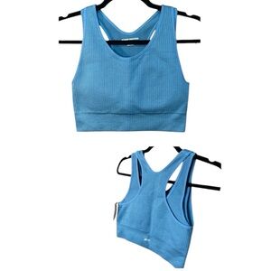 Amazon Essentials Women’s Small Racer Back Double Layer Sports Bra Teal